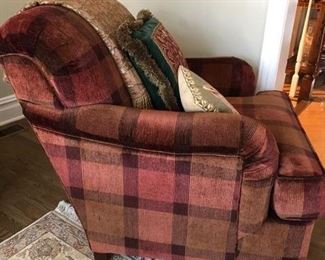 Kravet Sunapee Chair (current), plaid velour fabric
36”h x 33 ½”w x 12 ¾”d Asking $700