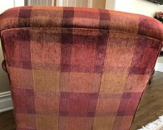 Kravet Sunapee Chair (current), plaid velour fabric
36”h x 33 ½”w x 12 ¾”d Asking $700