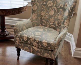 Pair Lillian August Wing chairs, color sage green,
39”h x 30”w x 35”d Asking $1500