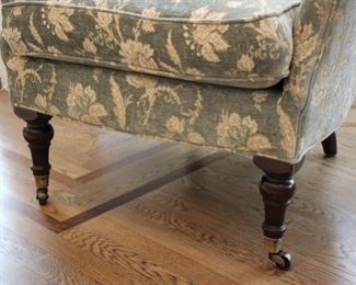 Pair Lillian August Wing chairs, color sage green,
39”h x 30”w x 35”d Asking $1500