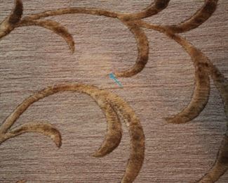 Area rug, 9’ x 12’, Velvet Vine in relief design
Condition: one 2” fade spot, pictured in closeup Asking $450