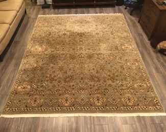 Pakistani hand made rug, sage green ground, 8’ x 10’ Asking $900