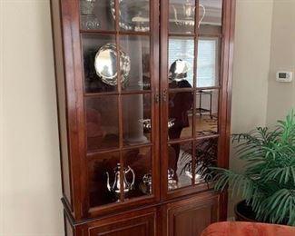 CHERRY GLASS DOOR CABINET $1500