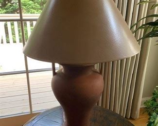 PAIR OF CLAY TABLE LAMPS $280