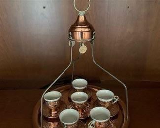 TURKISH COFFEE FOR 6 WITH HIGH TRAY $100