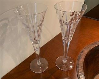 PAIR OF WATERFORD "HEARTS" CHAMPAGNE FLUTES $35