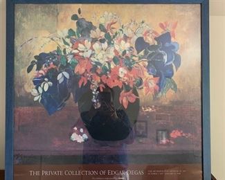 PRIVATE COLLECTION DEGAS FLOWER POSTER $130