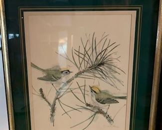 SERIES OF 4 SIGNED CHAD STOSE BIRD 16X14 $65