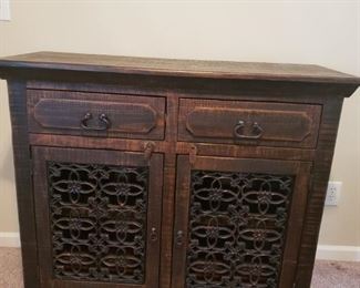 Wood and Metal Cabinet