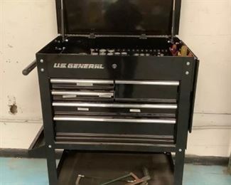 Black US General Toolbox with Some Tools