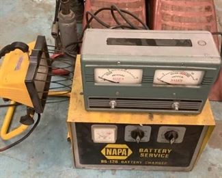 Vintage Pressure Vacuum Gauge and Battery Charger