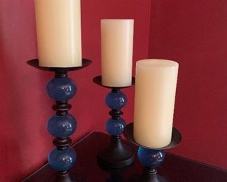 Candle decor (H - 6”, 8”, 11”) - $30 or best offer 