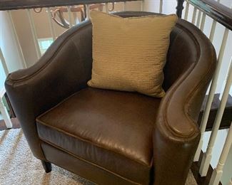 McKinley leather armchair (34”W x 29”D x 32”H) - $750 or best offer 