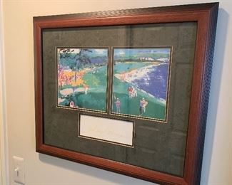 LeRoy Neiman artwork - 18th at Pebble Beach (26”W x 22”H) - $3,500 or best offer