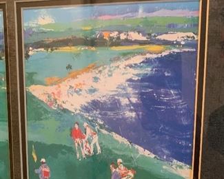 LeRoy Neiman artwork - 18th at Pebble Beach (26”W x 22”H) - $3,500 or best offer