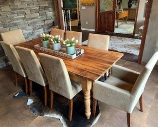 Custom reclaimed wood dining table (84”W x 36”D x 30”H) - $750 or best offer