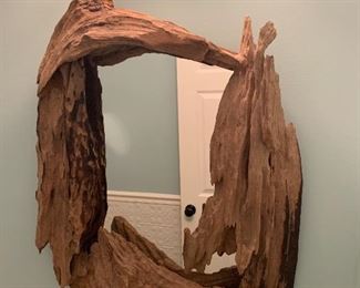 Custom driftwood mirror (21”W x 26”H) - $125 or best offer