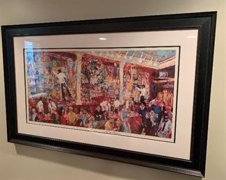 LeRoy Neiman signed print - McRory’s Whiskey Bar (49”W x 31”H) - $500 or best offer