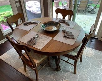Antique kitchen table (48” round with two 9” leaves) - $750 or best offer