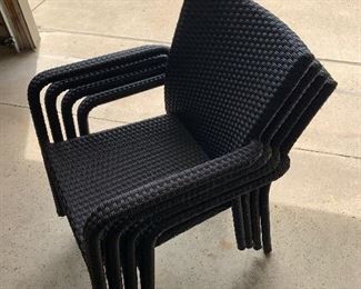 Stacking patio chairs (set of 4) - $100 or best offer