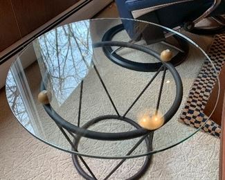 Glass side table (28”W x 20”H) - $85 or best offer 