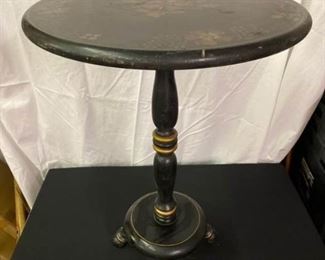 Black Wooden Pedestal Table https://ctbids.com/#!/description/share/413093