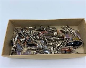 Box of Vintage Tie Clips