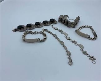 Six Sterling Bracelets