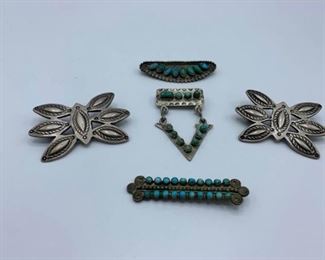 Variety of Silver and Turquoise Items