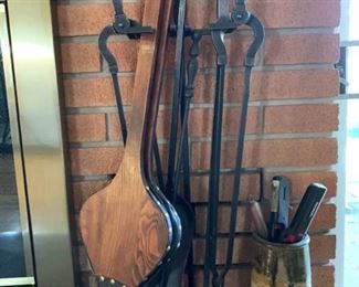 Vintage Cast Iron Fireplace Set