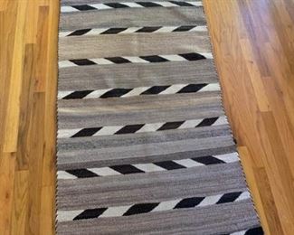 Vintage Navajo Double Striped Saddle Blanket