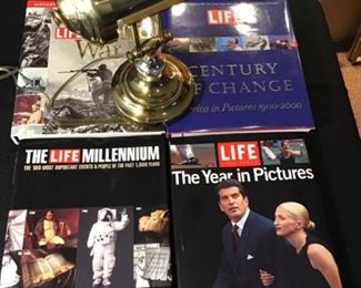 Time Life Coffee Table Books and Brass Reading Lamp https://ctbids.com/#!/description/share/409575
