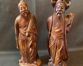 	Asian Item 17	
2-Asian statues 9" h: some damage; Note: see photos