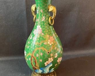 	Asian Item 47	
Metal Cloisonne 10" fluted vase