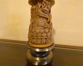 10 1/2" decorative candle on metal candle stand; note:  see photos