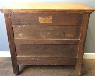 VTG. OAK DRAWERS, 2 DRAWER/2 DOOR CABINET