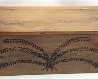 SOLID WOOD CHEST, 26’’L BY 11’’W 