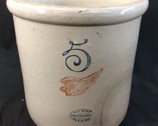 #5 RED WING STONEWARE CROCK