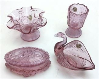 4 PIECE FENTON GLASS COLLECTION