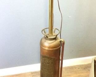 ANTIQUE CONVERTED FIRE EXTINGUISHER LAMP