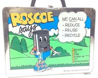 VINTAGE RECYCLED STEEL CAN LUNCH BOX