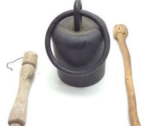 ANTIQUE METAL COW BELL