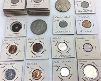 FOREIGN COINS, IRAN 1974, RUSSIA, FIJI,