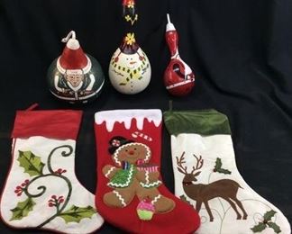 CHRISTMAS STOCKINGS/GOURDS