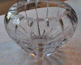 Unmarked crystal bowl about 11" wide $36.00