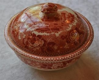 Old tomato red Wedgwood soap/butter? $34.00
