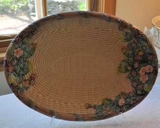 Huge Italian platter, raised fruit/floral pattern. $48.00, vintage