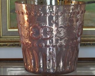 New mercury planter, pink! 8" or so.. $18.00 