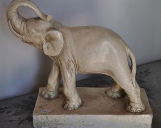 Large, heavy door stop, elephant composite. $65,00