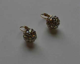 Rhinestone earrings. $12.00.